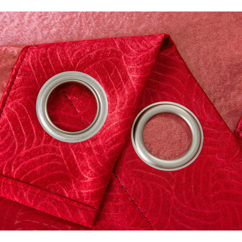 Wilsall Embossed Room Darkening Window Curtain Panel, 52" W x 84" L, Red