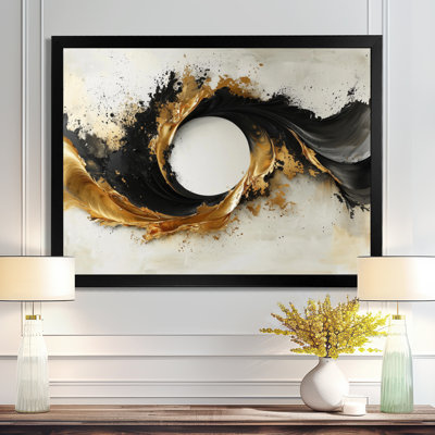 Ramires Goldern, transitionnel, passage de l'encre liquide noire - Art mural transitionnel