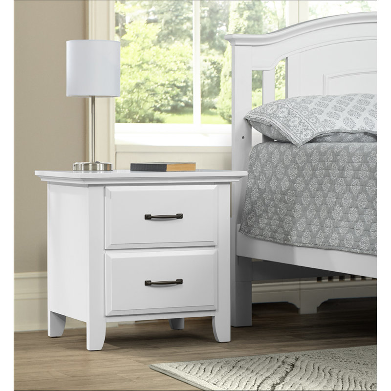 Willowbrook 2 Drawer Nightstand, White