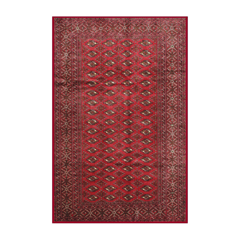 Tapis rouge à motif sud-ouest, Rectangle 7 pi x 9 pi