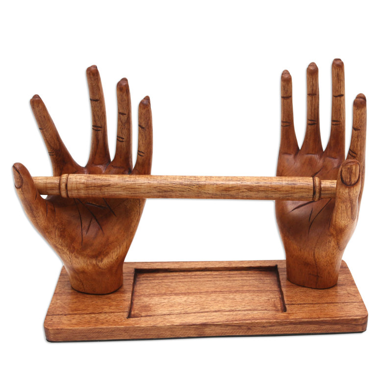 Support à bijoux en bois fait à la main