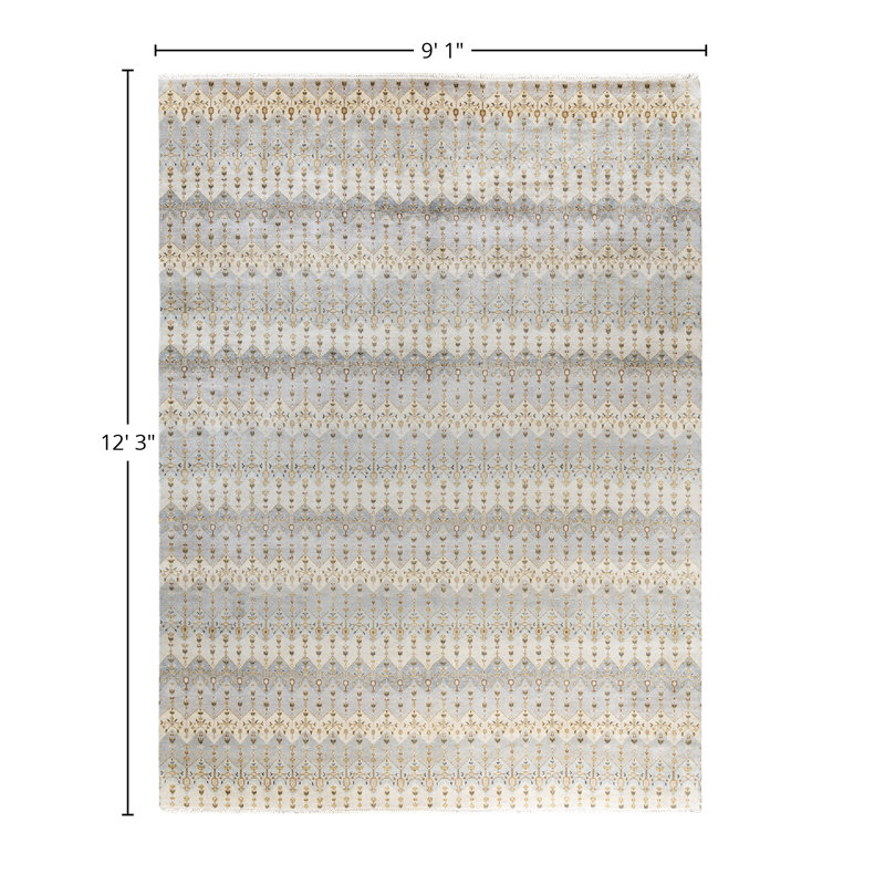 Overdyed One-of-a-Kind 9' 1" X 12' 3" Hand Knotted Area Rug