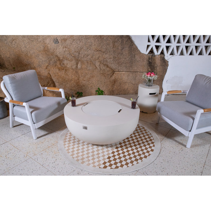 Couvercle de foyer d'extérieur Eclipse, Blanc, crème