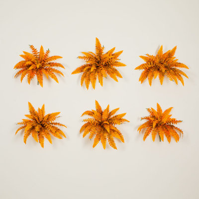 Autumn Artificial Fall Boston Fern - Set Of 6