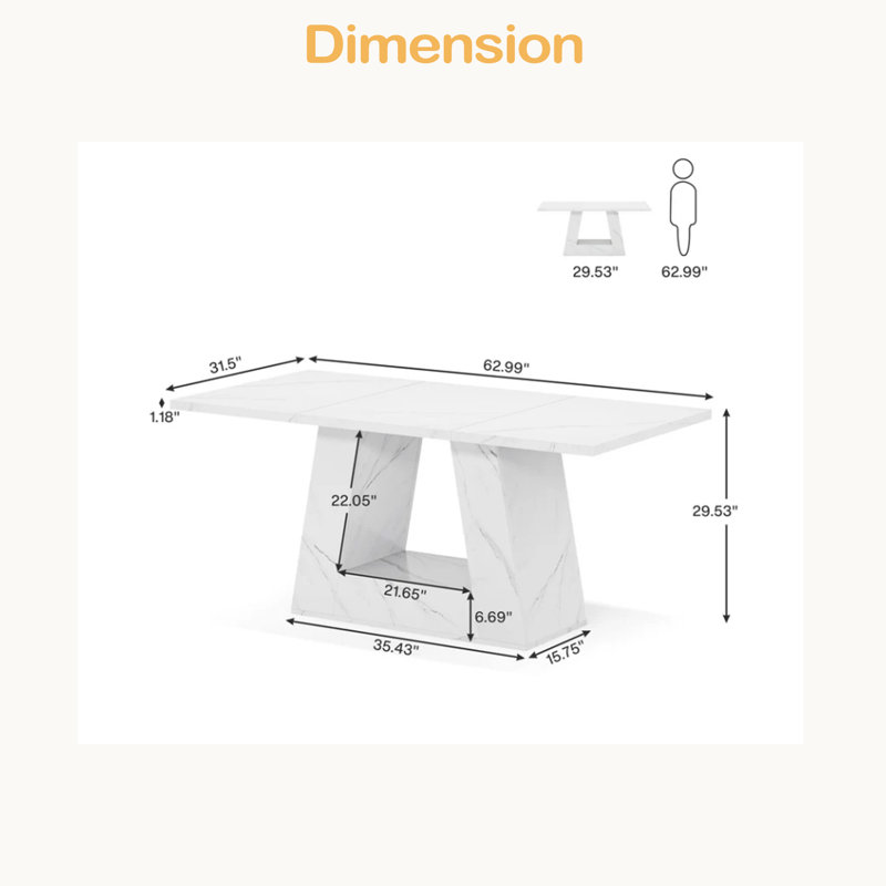 Bureau de direction spacieux, bureau d'ordinateur contemporain, bureau en faux marbre, table de salle à manger