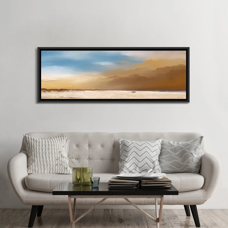 «Clouds IV», reproduction sur toile, H 12 po x l 36 po x P 1,5 po, Cadre noir