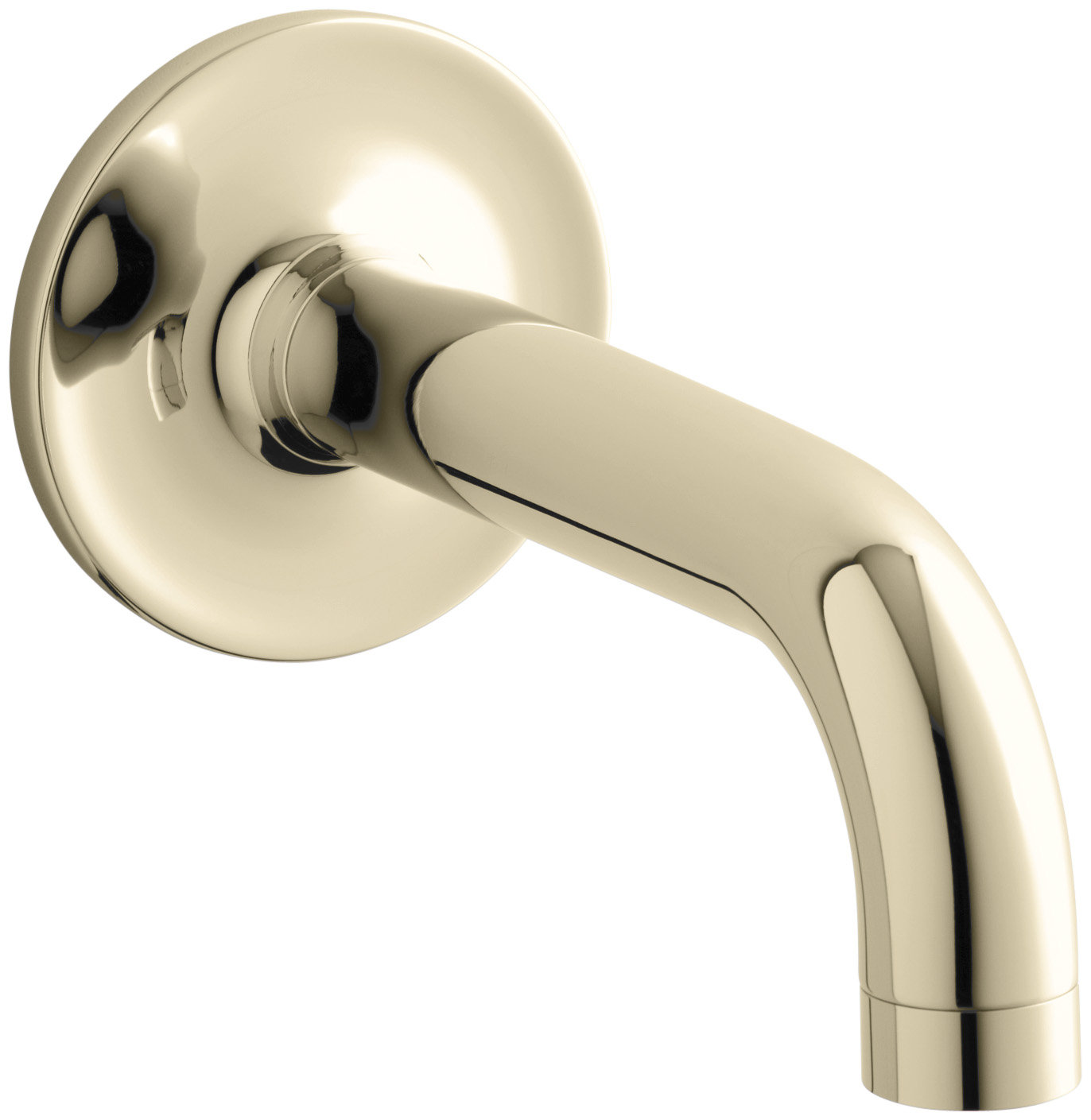 Purist Wall-Mounted Tub Spout, Vibrant French Gold