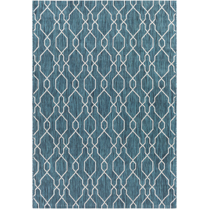 Geometric Indoor / Outdoor Rug, Rectangle 2' x 2'11"