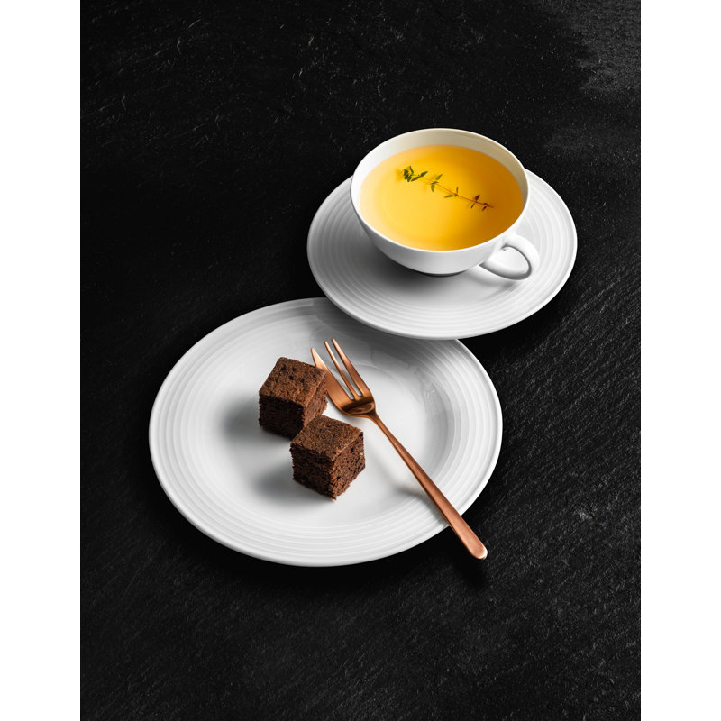 Beat Teacup & Saucer, White