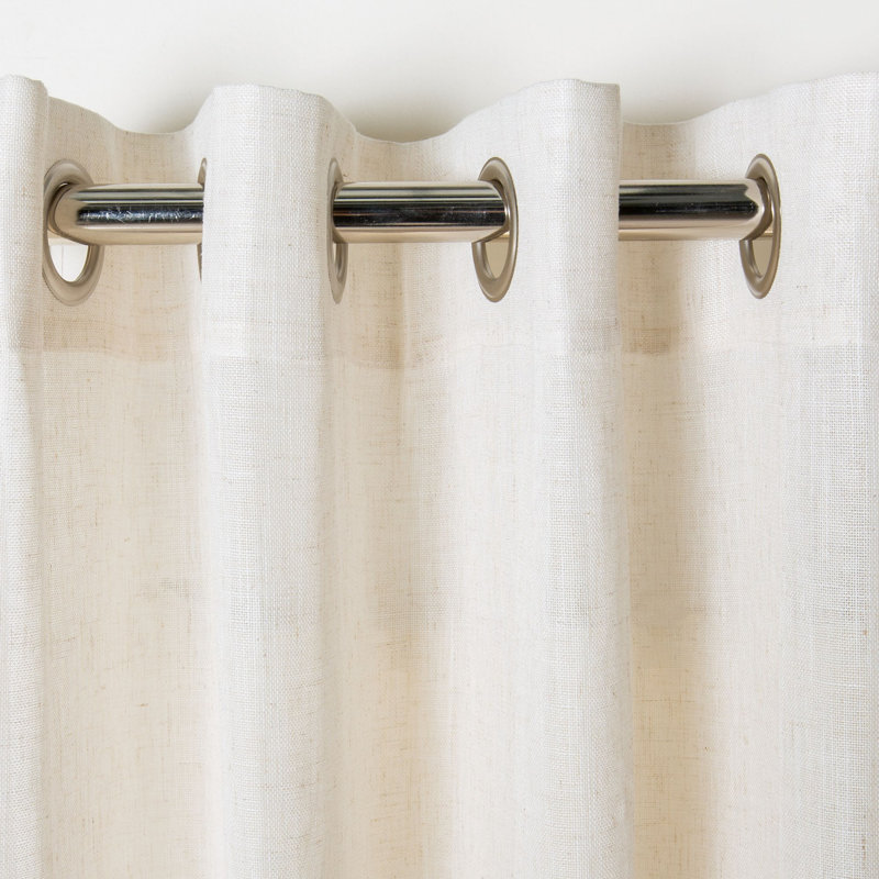 Panneau de rideau simple semi-transparent avec œillets Richert, l 52 po x L 84 po