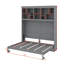 Grand lit escamotable mural avec tablettes supérieures et port USB-869027073