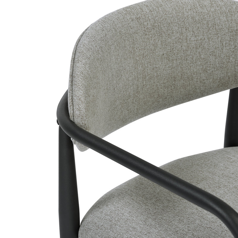 Liam Set of 2 Velvet Dining Chairs, Gray
