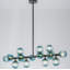 Luminaire suspendu pour îlot de cuisine à 16 lumières avec globes de verre Broghan-645214433