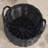 Round Resin Woven Wicker Basket with Handles