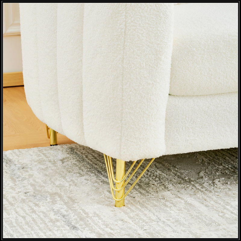 Canapé surdimensionné en chenille, Beige