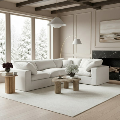 Canapé modulaire rembourré 4 pièces Hinrich