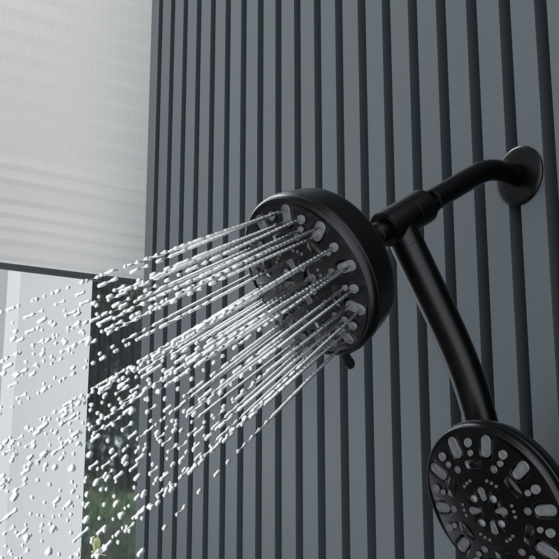Système de douche complet en nickel, Nickel brossé