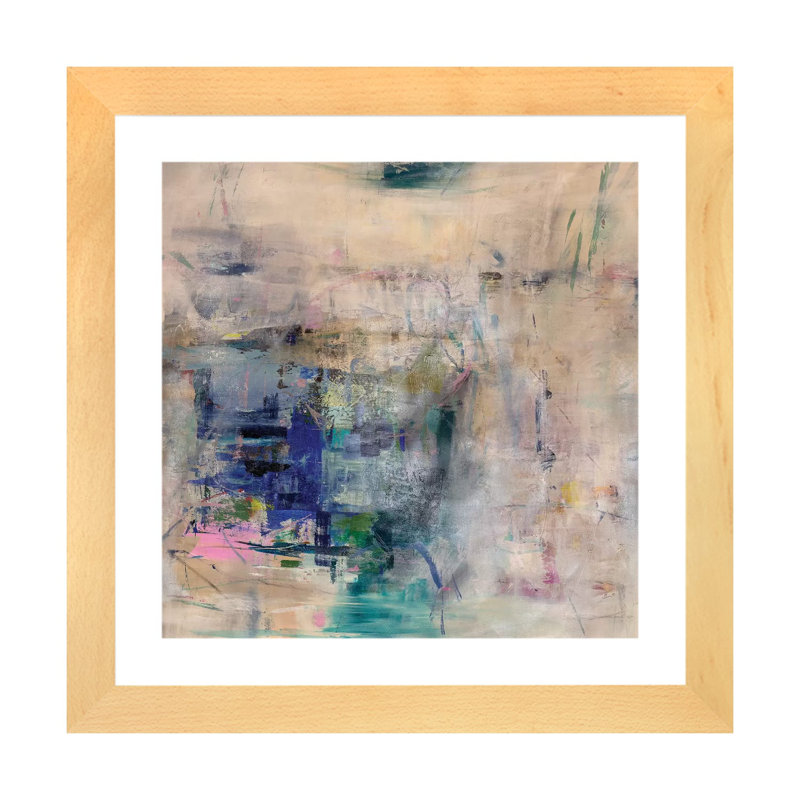 « Comfy Corner » par Julian Spencer, reproduction d’art, H 24 po x l 24 po x p 1 po, Toile avec cadre en bois beige, Blanc