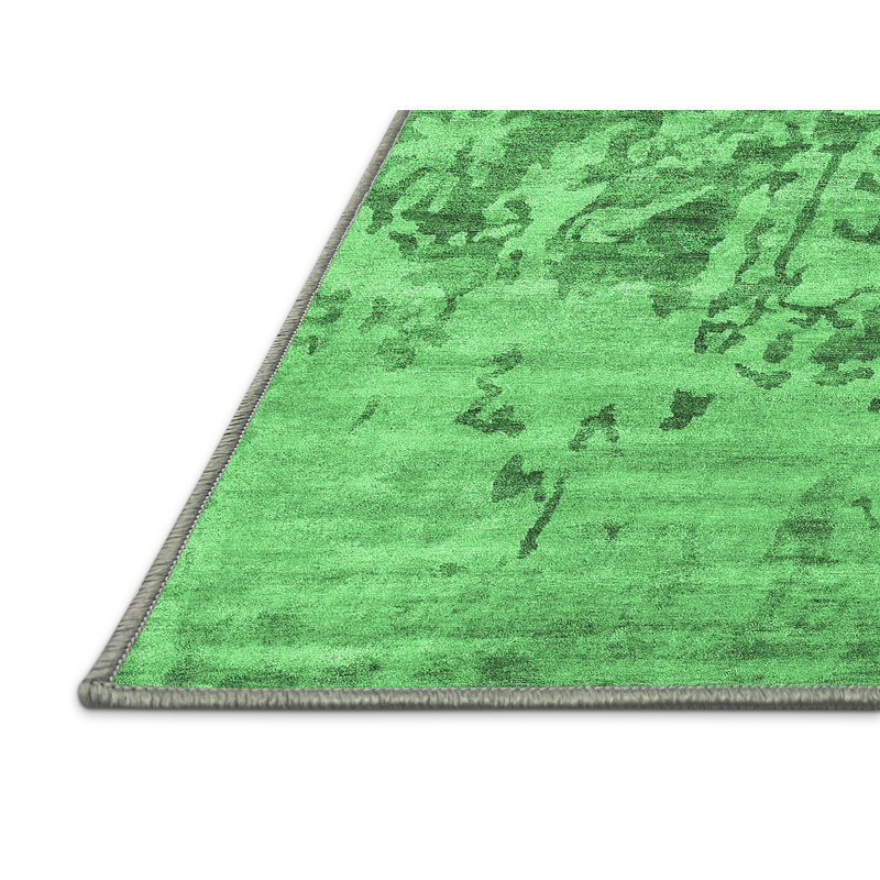 Washable Abstract Indoor Rug, Rectangle 3' x 5'