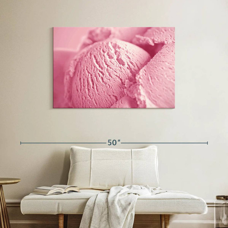 Crème glacée à la fraise Yarlin, H 26 po x l 39 po