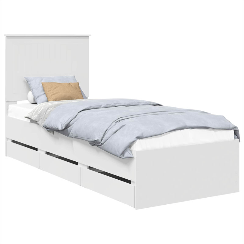 Bed Frame, Small Single (2'6), White