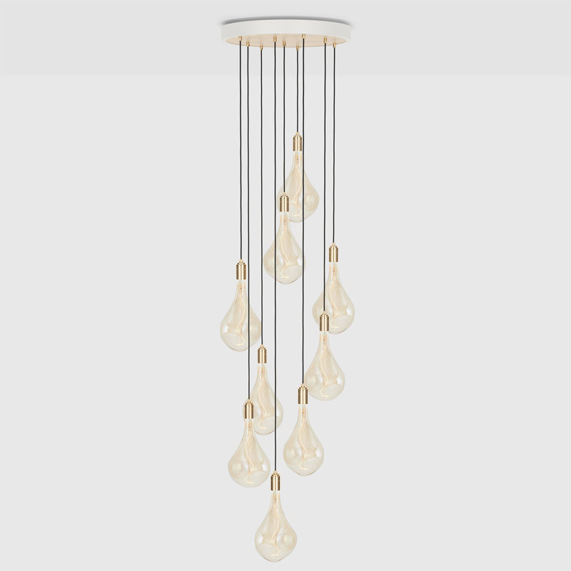 1 - Light Pendant, White/Brass