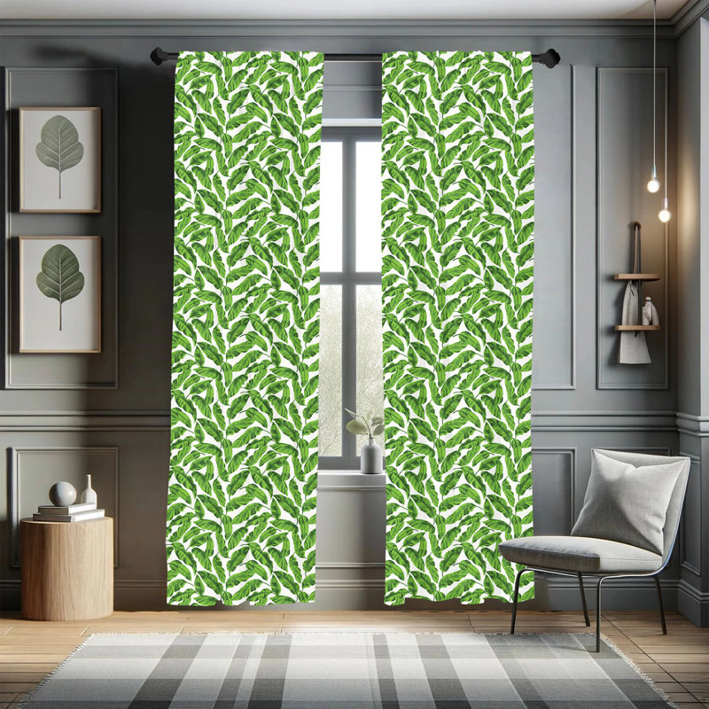 Semi-Sheer Rod Pocket Curtain Panels, 28" x 84"