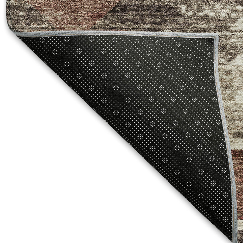 Tapis chocolat Prisco lavable à la machine de qualité supérieure, Rectangle 1 pi 8 po x 2 pi 6 po