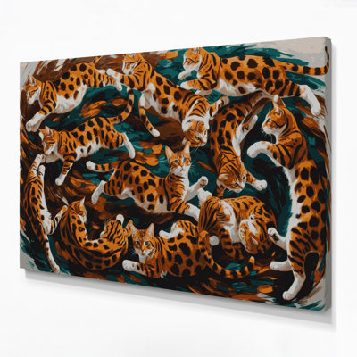 Cats Bengal Brown Canvas Wall Art