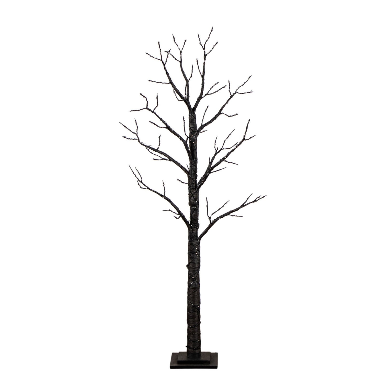5Ft. Pre-Lit Artificial Halloween Twig Tree With 360 Orange & Purple LED Lights