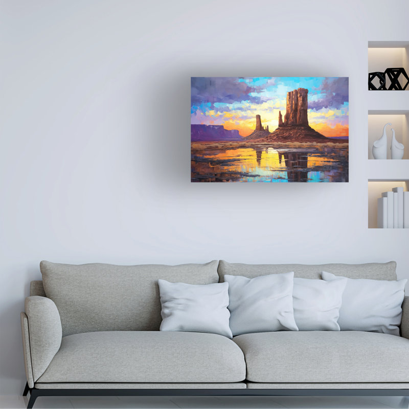 Art mural sur toile tendue - Imagine It Images «Arizona Wilderness» pour décoration de salon, de chambre à coucher ou de bureau - 30 x 47
