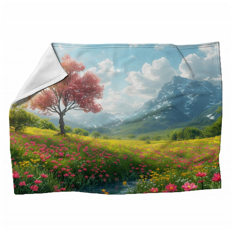 Jeté Landscape Nature Tranquil, 60 po x 80 po