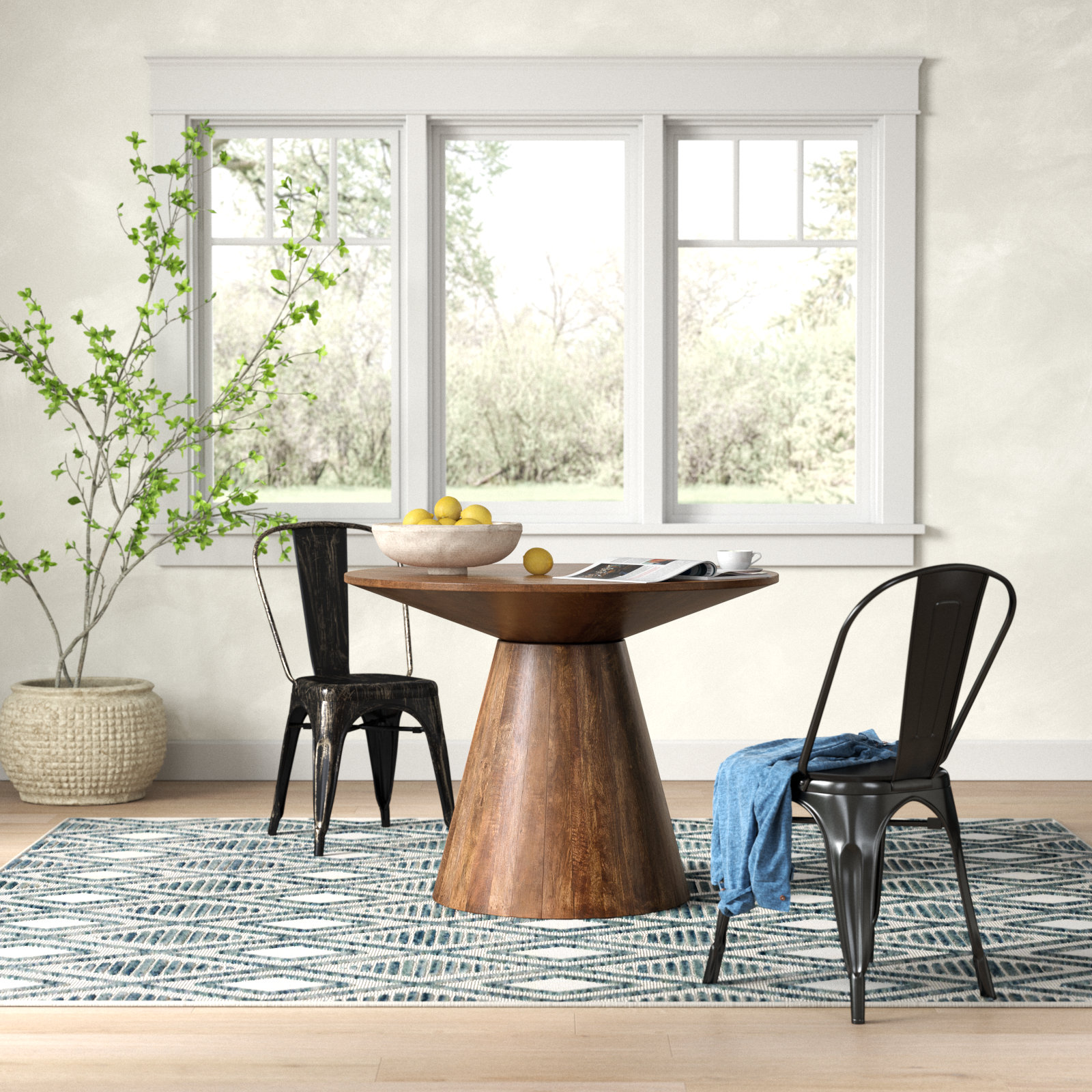 Jordana 52" Mango Dining Table, 30" H x 40" L x 40" W
