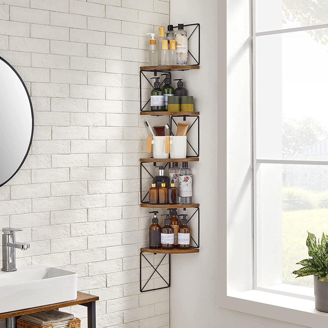 Abishek 5 Piece Floating Shelf