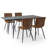 Modern Minimalist Extendable Dining Table Set （1Table and 4 Chairs）-95947539