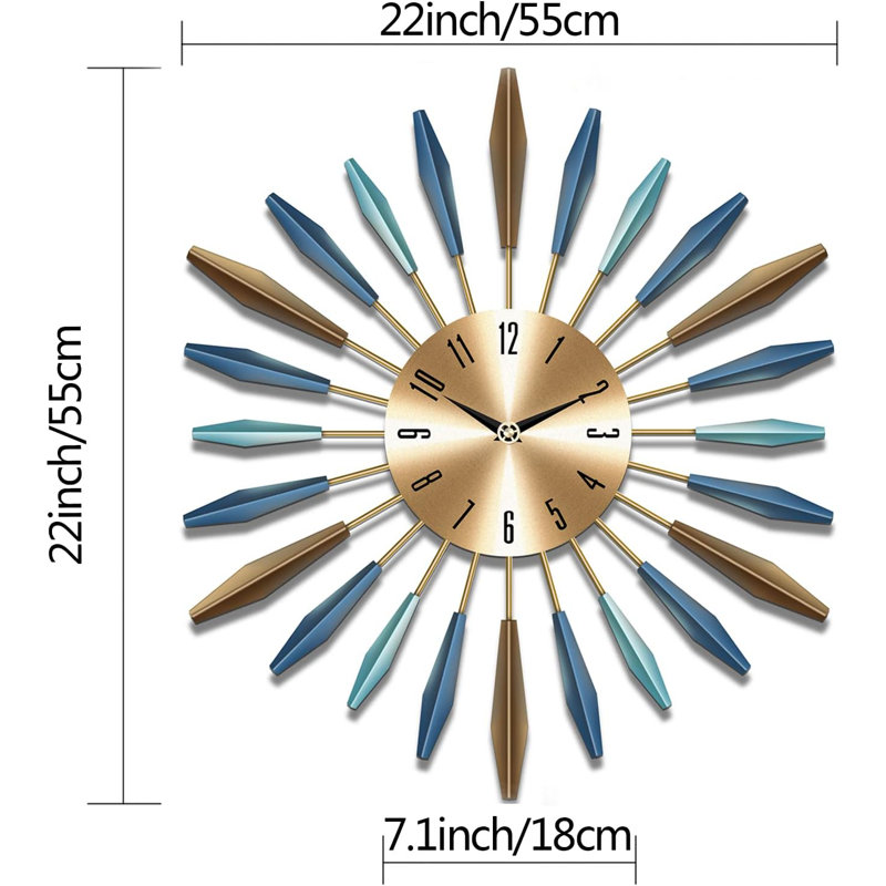 Feigley Metal Wall Clock, Medium