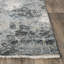 Tapis rectangulaire gris en laine noué à la main à motif abstrait Kule-95763337