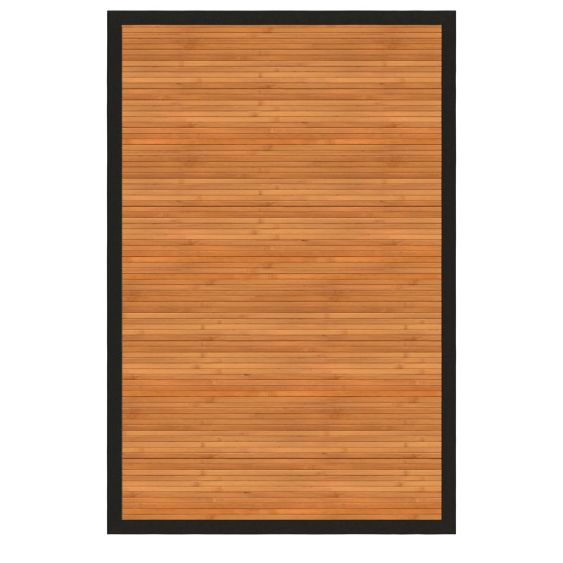 Tapis en bambou brûlé Locher, Rectangle 4 pi x 6 pi, Bambou brûlé