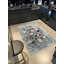 Tapis décoratif moderne à motif de murs de pierre abstraits de couleur grise Barcelona Collection-662692399