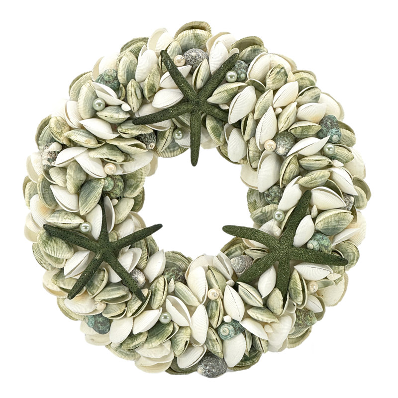 Coastal Seashell Wreath - 17"