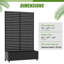 Boîte à fleurs en métal avec treillis et roues 47 l x 16 po-1577028276