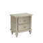 Table de chevet en champagne, 28 po x 17 po x H 28 po