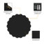 Décoration murale miroir en bois massif ondulé de 31 po x 31 po pour salle de bain, chambre à coucher, salon, salle à manger, vestiaire, vestibule-476777174
