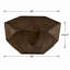 Table basse hexagonale en bois massif brun