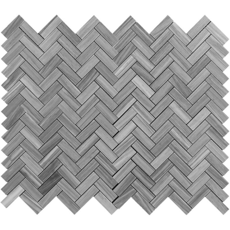 1" x 3" Marble Herringbone Mosaic Wall & Floor Tile