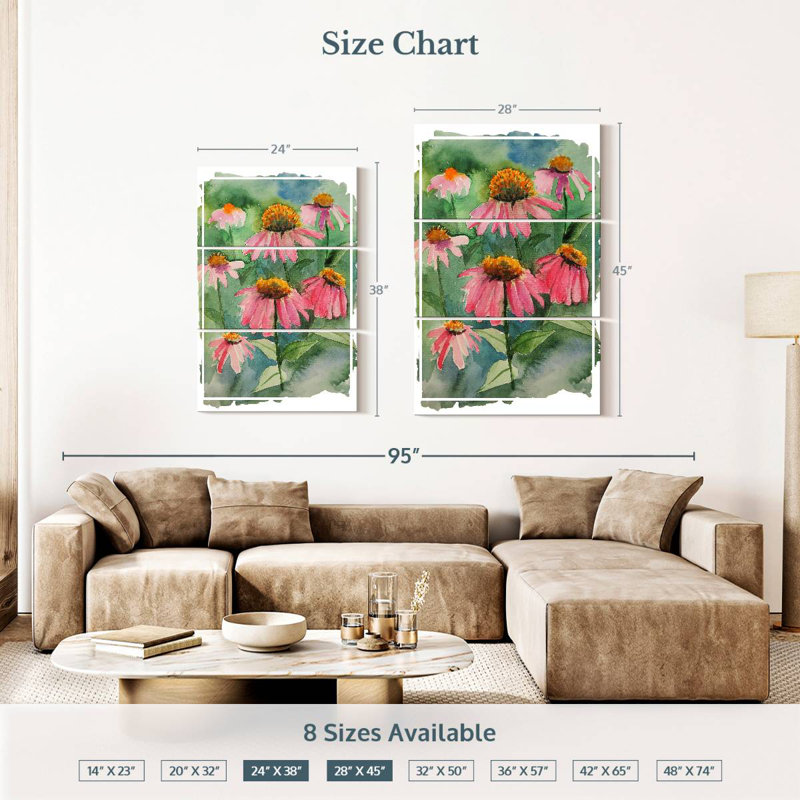 Harnek Coneflower Garden, 45" H x 28" W