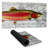 Pink trout on a map - 15.75"x31.50" Desk mat