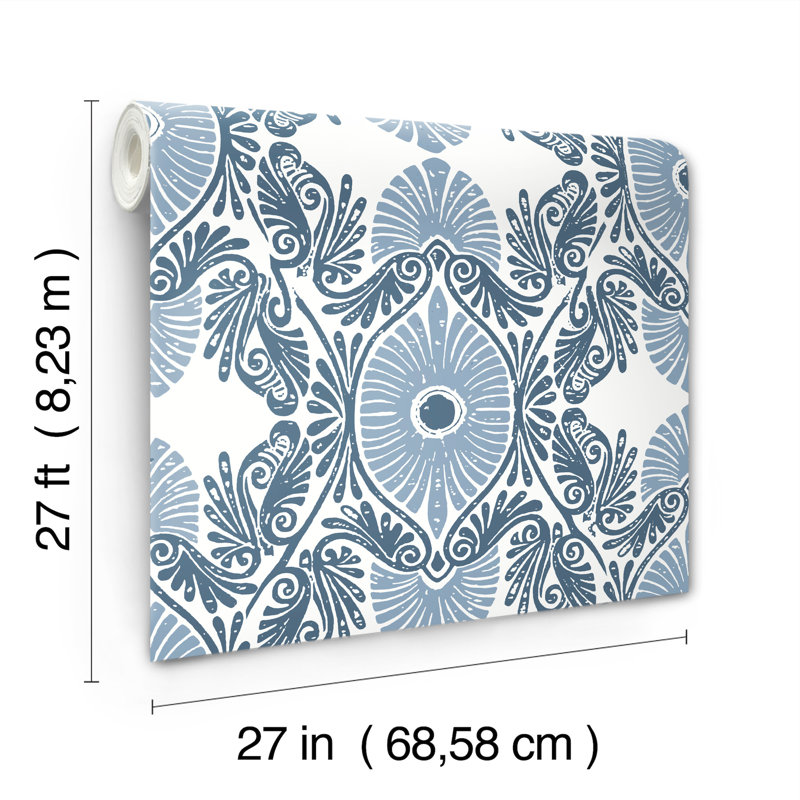 Rouleau de papier peint Gery, Bleu