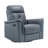 Blue Gray Leather Upholstered Reclining Chair Swivel Glider Motion Modern Living Room Furniture Comfort Chair 1Pc-1824052225