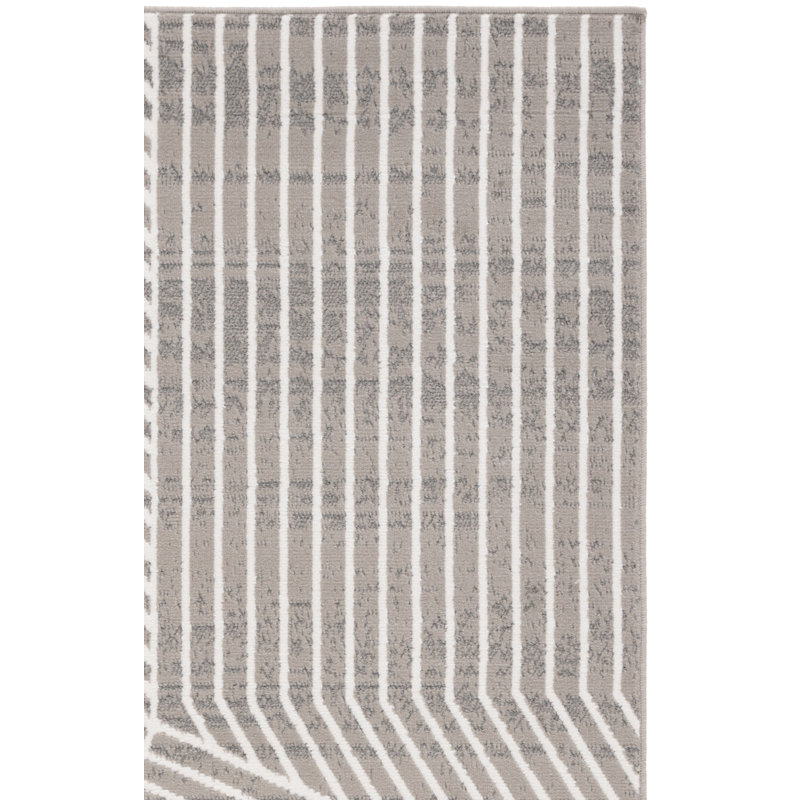 Tapis à motif géométrique Ibrahima Performance, Rectangle 9 po x 12 po